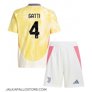 Juventus Federico Gatti #4 Vieraspaita Lapsille 2024-25 Lyhythihainen (+ shortsit)